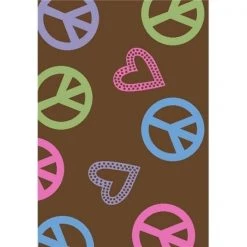 Concord Global Trading Concord Global 22885 5 x 7 ft. Alisa Peace & Polka Hearts - Brown