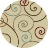 Concord Global Trading Concord Global 97720 5 ft. 3 in. Chester Scroll - Round; Ivory -Rugs&Mats Official Shop Unbeatablesale20Inc CNC995xx650xxbb05c7