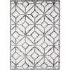 Central Oriental 1065.240.65 7 ft. 10 in. x 9 ft. 10 in. Geometric Polypropylene & Polyester Plimyth Rectangle Area Rug; Grey & White -Rugs&Mats Official Shop Unbeatablesale20Inc CNOR12519xx650xx94b5ed