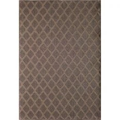 Central Oriental 1701PU70.106P 6 ft. 7 in. x 9 ft. 6 in. Cocoa Bay Diamond Rug; Brown