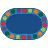 Carpets for Kids 4206 6 ft. 9 in. x 9 ft. 5 in. Seating Circles Circletime Rug; Oval