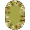 Carpets for Kids 33766 6 x 9 ft. Kidsoft Tranquil Trees; Green - Oval