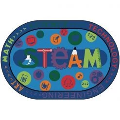 Carpets for Kids 72.57 6 x 9 ft. Rectangle Kids Value Plus Steam Rug