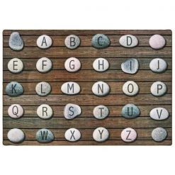Carpets for Kids 60216 6 x 9 ft. Rectangle Alphabet Stones Seating Rug