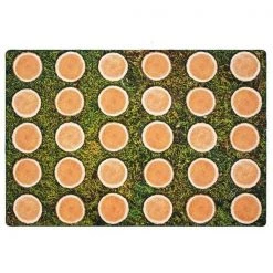Carpets for Kids 60816 6 x 9 ft. Rectangle Tree Rounds Seating Rug