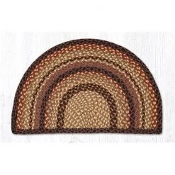 Capitol Importing Company Capitol Importing 32-SM371 18 x 29 in. Braided Slice Rug - Black Cherry; Chocolate & Cream
