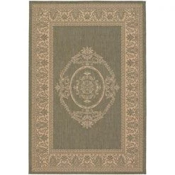Couristan 10783012020037T 2 x 3 ft. 7 in. Recife Antique Medallion Rug - Grey & White