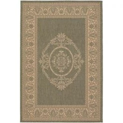 Couristan 10783012053076T 5 ft. 3 in. x 7 ft. 6 in. Recife Antique Medallion Rug - Grey & White