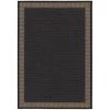 Couristan 16812000076109T 7 ft. 6 in. x 10 ft. 9 in. Recife Wicker Stitch Rug - Black & Cocoa -Rugs&Mats Official Shop Unbeatablesale20Inc CRS1433xx650xx8d1438