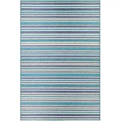Couristan 14030002066096T 6 ft. 6 in. x 9 ft. 6 in. Cape Brockton Rug; Cobalt & Teal