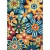 Couristan 37741074036056T 3 ft. 6 in. x 5 ft. 6 in. Covington Geranium Rug - Navy & Multicolor -Rugs&Mats Official Shop Unbeatablesale20Inc CRS524xx650xxe848aa