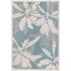 Couristan 22163100039055T 3 ft. 9 in. x 5 ft. 5 in. Monaco Coastal Floral Rug - Ivory & Turquoise