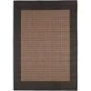 Couristan 10052500018037T 2 x 3 ft. 7 in. Recife Checkered Field Rug - Cocoa & Black