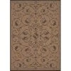 Couristan 15832500063092T 5 ft. 10 in. x 9 ft. 2 in. Recife Veranda Rectangle Area Rug - Cocoa & Black -Rugs&Mats Official Shop Unbeatablesale20Inc CRS9518xx650xxfe6505