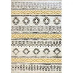 Dynamic Rugs AY356546197 2 ft. 7 in. x 5 ft. Avery 6546 Area Rug; 197 Ivory Grey & Gold