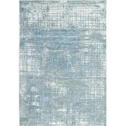 Dynamic Rugs LD469863150 3 ft. 11 in. x 5 ft. 7 in. Leda 9863 Rectangle Modern Area Rug - 150 Ivory & Blue