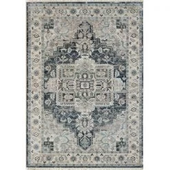 Dynamic Rugs JN246882590 2 ft. x 3 ft. 11 in. Juno 6882 Rectangle Transitional Area Rug - 590 Dark Blue & Cream