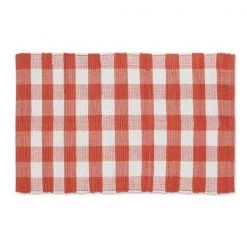 Midwest Design Imports Design Imports CAMZ12561 26 x 40 in. Buffalo Check Rag Rug; Vintage Red & White