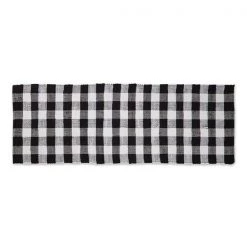 Midwest Design Imports Design Imports CAMZ12563 2 ft. 3 in. x 6 ft. Buffalo Check Runner Rug; Black & White