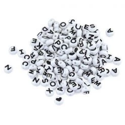 Hygloss Products Inc Hygloss Products HYG69301 ABC Beads; Black & White - 300 Count