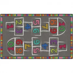 Flagship Carpets CE486-28W 5 x 8 Hopscotch Rug - Rectangle