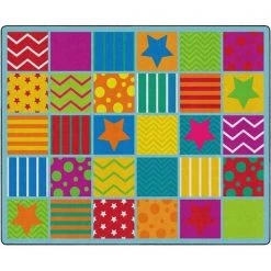Flagship Carpets FE331-58A 10 ft. 9 x 13 ft. 2 in. Silly Seating Classroom Rug - Rectangle