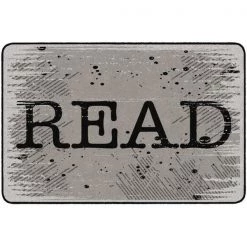 Flagship Carpets FE340-22A 6 x 4 ft. Read School Library Rug; Grey - Rectangle