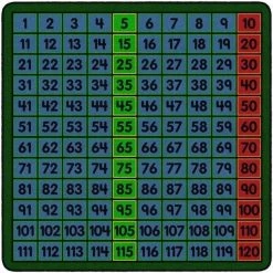 Flagship Carpets FE382-26A 6 x 6 ft. Counting to 120 Rug - Square