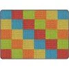 Flagship Carpets FA1009-32FS 6 x 8 ft. 4 Cozy Basketweave Blocks Classroom Rug; Multicolor - Rectangle -Rugs&Mats Official Shop Unbeatablesale20Inc FLGC2043xx650xxdc9248