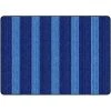 Flagship Carpets FA1006-32FS 6 x 8 ft. 4 Cozy Basketweave Stripe Classroom Rug; Blue - Rectangle
