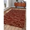 Jensendistributionservices 8 x 8 ft. Hand Tufted Wool Floral Round Area Rug; Red & Beige -Rugs&Mats Official Shop Unbeatablesale20Inc GTMY11214xx650xxd1565f