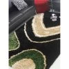 Jensendistributionservices 8 x 10 ft. Hand Tufted Shag Polyester Contemporary Rectangle Area Rug; Black
