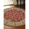 Glitzy Rugs UBSK00106T2601B5 5 x 5 ft. Hand Tufted Oriental Round Wool Area Rug; Red & Beige -Rugs&Mats Official Shop Unbeatablesale20Inc GTMY8038xx650xx15ea86
