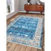 Jensendistributionservices 5 ft. x 7 ft. 10 in. Machine Woven Crossweave Polyester Oriental Rectangle Area Rug; Blue -Rugs&Mats Official Shop Unbeatablesale20Inc GTMY9814xx650xx822977