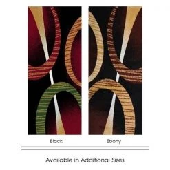 Home Dynamix 769924369463 1 ft. 9 in. x 7 ft. 2 in. Premium Indus Runner Area Rug - Ebony