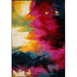 Home Dynamix 769924437957 7 ft. 10 in. x 10 ft. 2 in. Splash Mondrian Area Abstract Rug - Multicolor