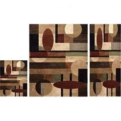 Home Dynamix 769924419519 3 Piece Tribeca Rug Set; Multicolor
