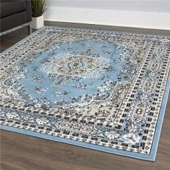 Home Dynamix 769924532034 7 ft. 8 in. x 10 ft. 7 in. Lyndhurst Asiana Area Medallion Rug - Blue