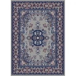 Home Dynamix 769924039960 7 ft. 8 in. x 10 ft. 7 in. Premium Sakarya Area Border Rug - Silver