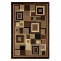 Home Dynamix 769924119792 5 ft. 3 in. x 7 ft. 2 in. Catalina Virginia Area Geometric Rug - Black & Brown