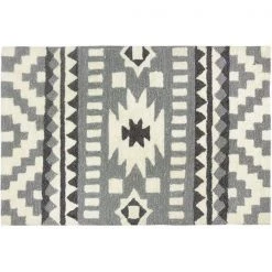 Homefires PPS-JP002C 3 x 5 ft. Polypropylene Heritage in Gray Hand Hooked Rug