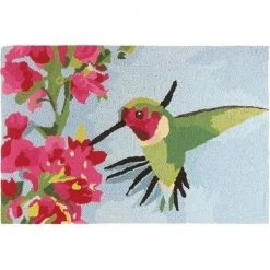 Homefires PY-MC013 22 x 34 in. Polypropylene Hummingbird & Geraniums Rug