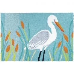 Jellybean JB-LCW012 20 x 30 in. Egret & Cattails Rug