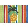 Jellybean JB-LL004 20 x 30 in. Pineapple on Watercolored Stripes Rug