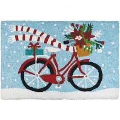Jellybean JBL-CYF001 20 x 30 in. Holiday Biking Indoor & Outdoor Accent Rug
