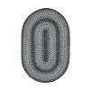 Homespice Decor 502834 27 x 45 in. Oval Flint Hill Jute Braided Rug; Grey -Rugs&Mats Official Shop Unbeatablesale20Inc HMSP5875xx1200xx86e7ff