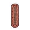 Homespice Decor 596123R 8 x 28 in. Small Table Runner Oval Cider Barn Jute Braided Rug Accessories - Red -Rugs&Mats Official Shop Unbeatablesale20Inc HMSP6286xx650xxe0073e