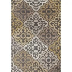 Art Carpet 841864100990 2 x 4 ft. Arabella Collection Tilework Woven Area Rug; Yellow