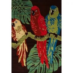 Art Carpet 841864117974 9 x 12 ft. Antigua Collection Parrots Woven Area Rug; Brown