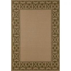 Art Carpet 29618 7 x 9 ft. Plymouth Collection Conversing Flat Woven Indoor & Outdoor Area Rug; Beige
